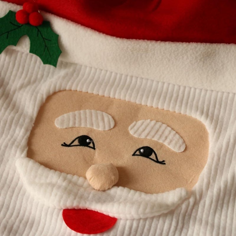 VANTATY غطاء مقعد المرحاض سانتا كلوز لعيد الميلاد، زينة الحمام المنزلية، غطاء مقعد المرحاض سانتا كلوز المبتسم، غطاء مرحاض عيد الميلاد الناعم من الفلانيل، زينة حفلة عيد الميلاد، مستلزمات العطلات، غطاء مقعد المرحاض لعيد الميلاد - Image 3